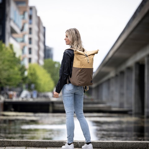 Retro-Rucksack mit Rolltop