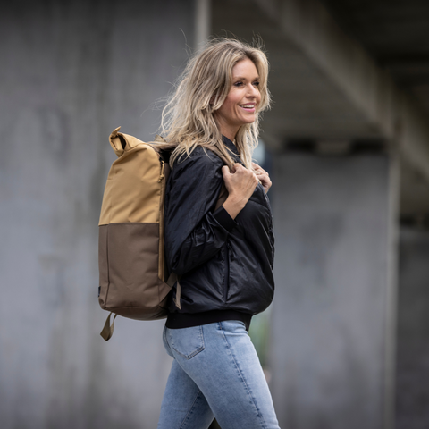 Retro-Rucksack mit Rolltop