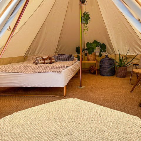 fleece teppich zelt Halbmondförmig Kokosnuss Teppiche – Amaroq Glamping